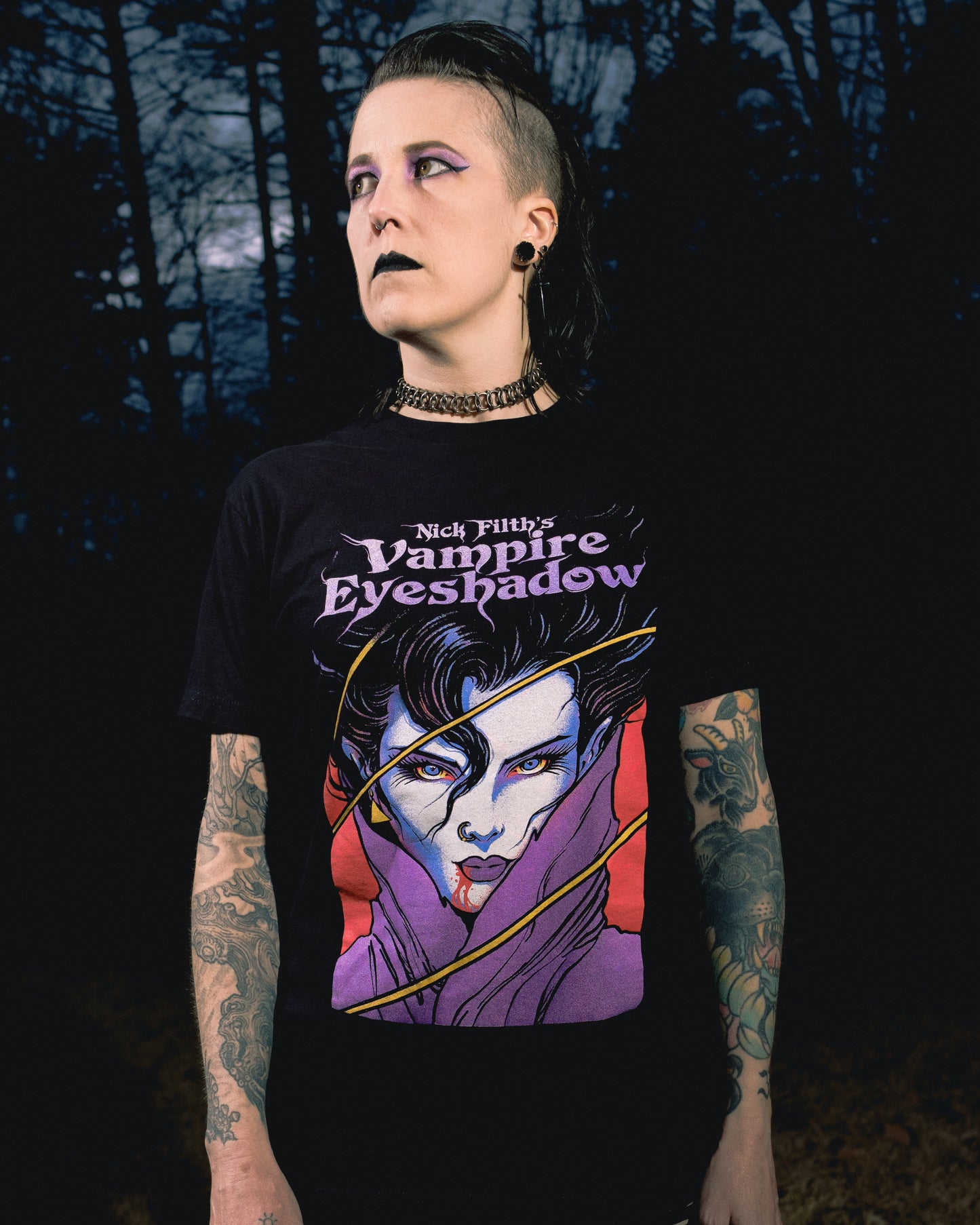 Nick Filth's Vampire Eye Shadow Short Sleeve Shirt