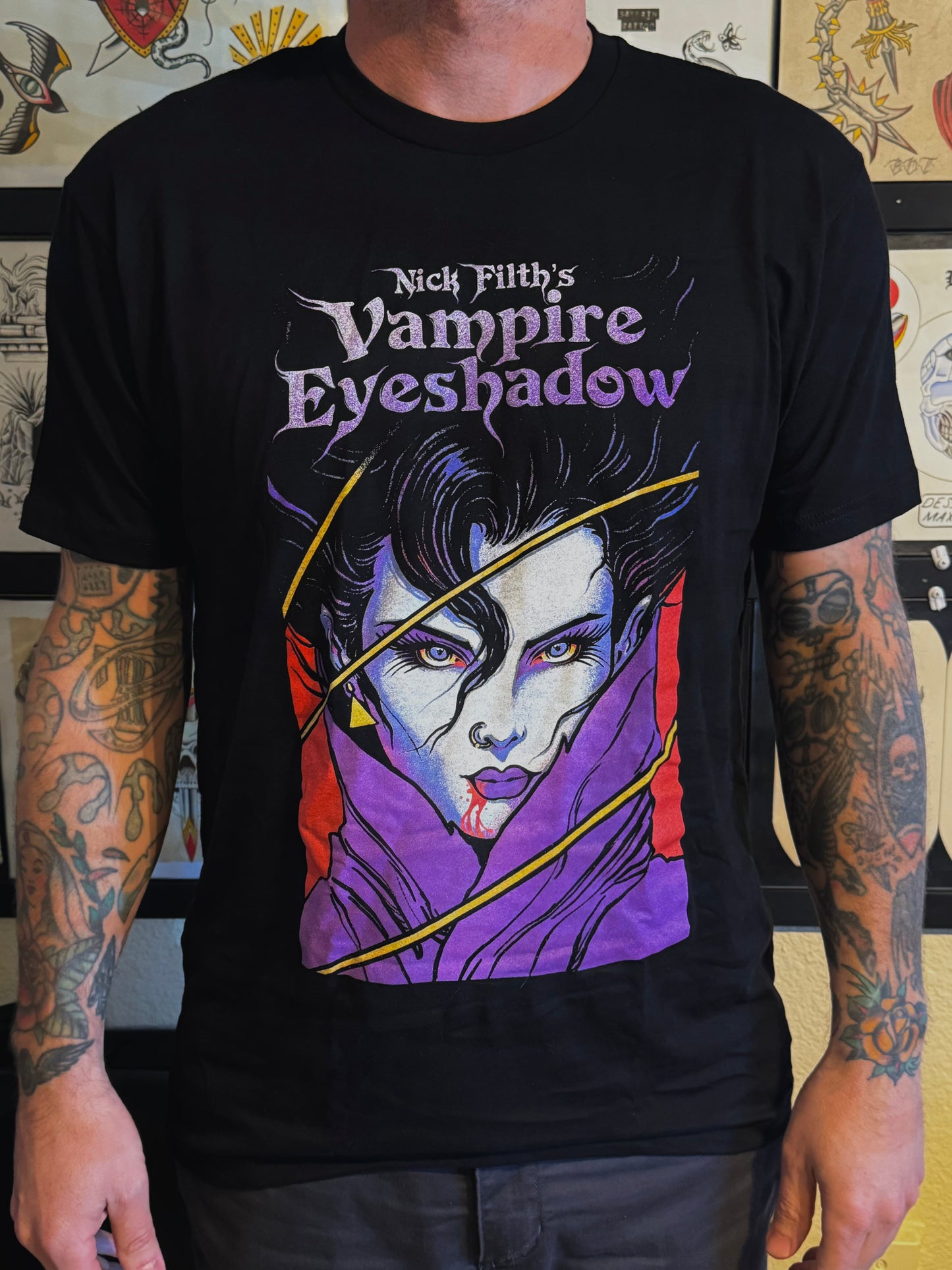 Nick Filth's Vampire Eye Shadow Long Sleeve Shirt